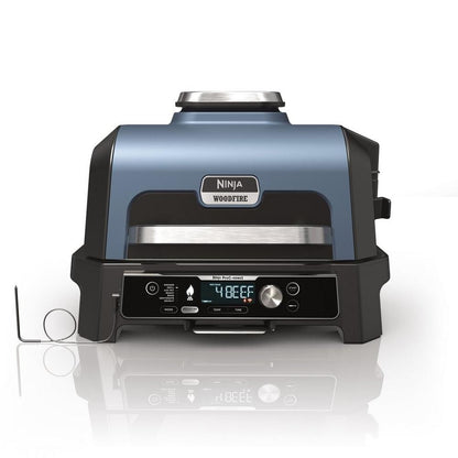 Ninja Woodfire Pro Connect XL Electric BBQ Grill and Smoker Black Blue