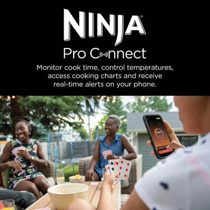 Ninja Woodfire Pro Connect XL Electric BBQ Grill and Smoker Black Blue