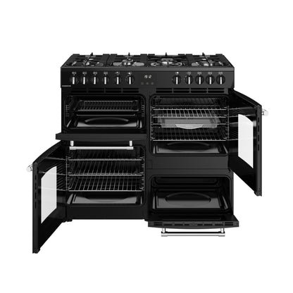 Belling Farmhouse 100DF 100cm Dual Fuel Range Cooker Black