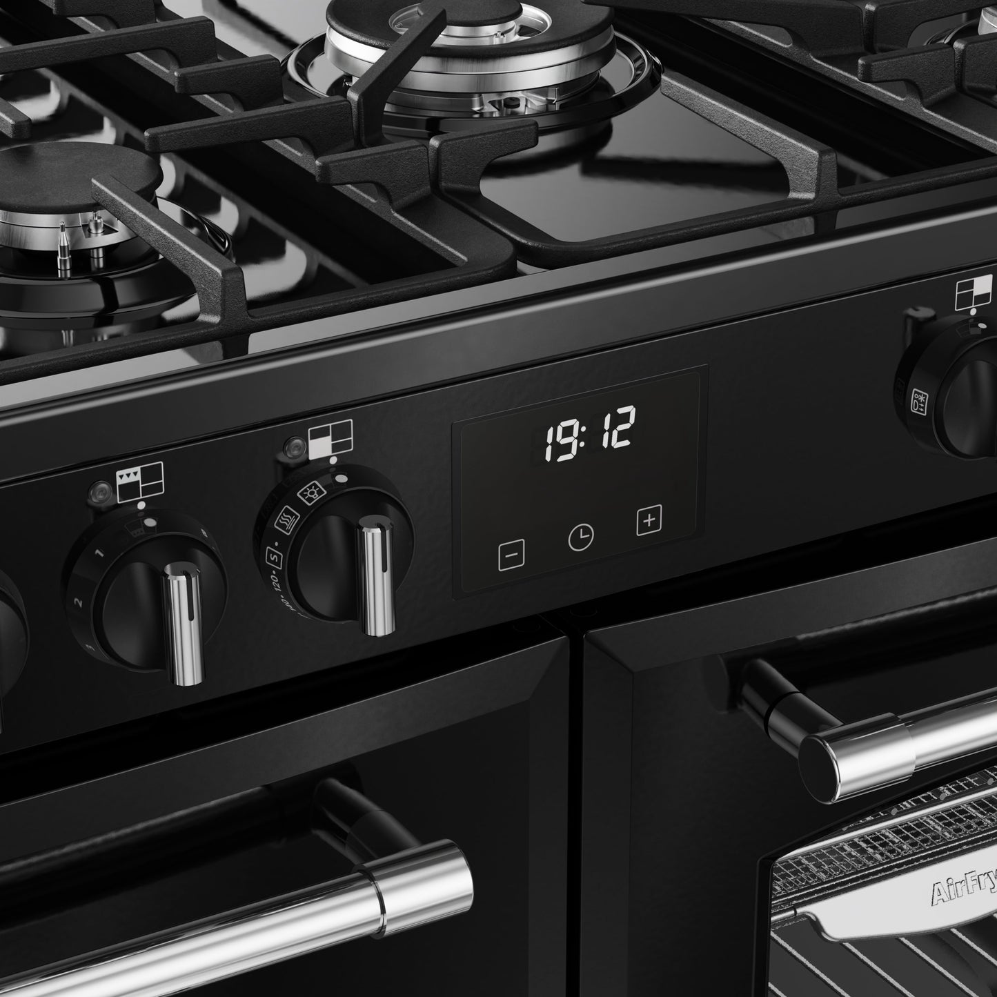 Belling Farmhouse 100DF 100cm Dual Fuel Range Cooker Black