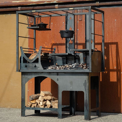 Firepits Asado Doble Charcoal BBQ Grill