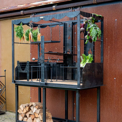 Firepits Asado Doble Charcoal BBQ Grill