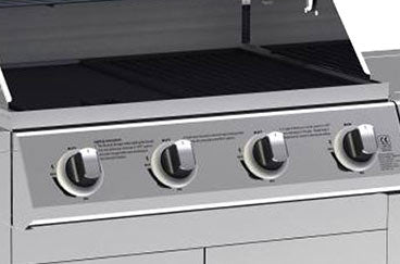Cabinologist Texas Premium Outdoor Kitchen 4 Burner Gas BBQ Grill with Side Burner Stainless Steel