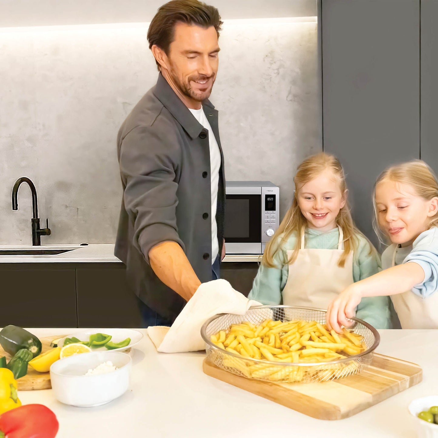 Panasonic 4-in-1 Air Fryer Combination Microwave Stainless Steel