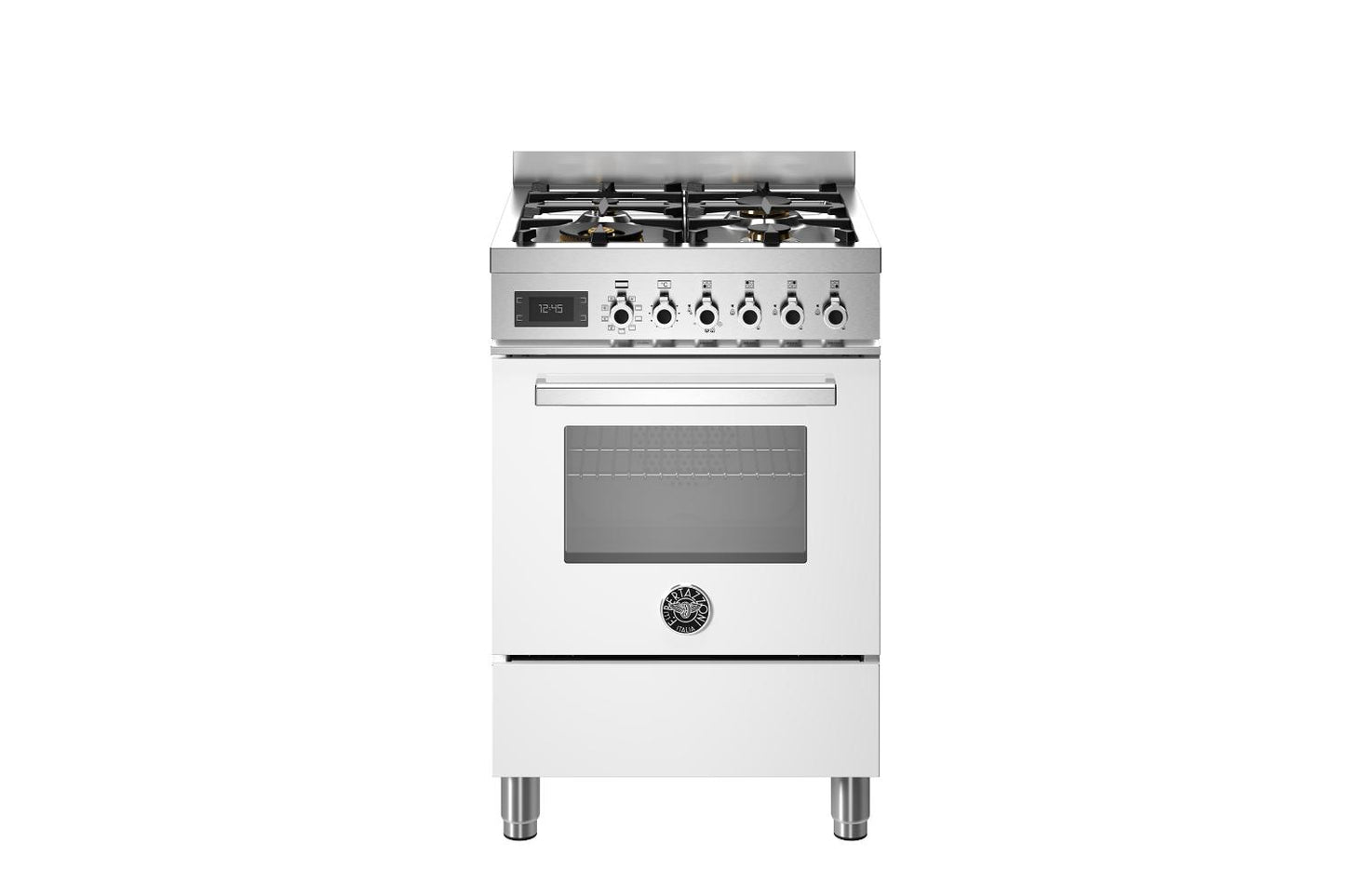 Bertazzoni Professional Series 60cm Freestanding Dual Fuel Range Cooker Bianco