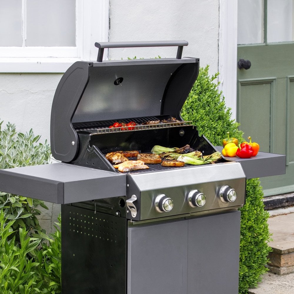 Grillstream Classic 3 Burner Hybrid Gas and Charcoal BBQ Grill